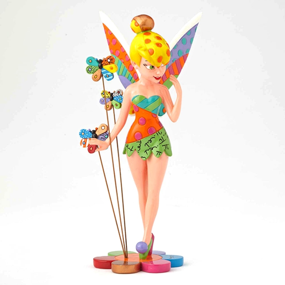 DISNEY BRITTO TINKERBELL WITH BUTTERFLIES LARGE COLLECTIBLE FIGURINE